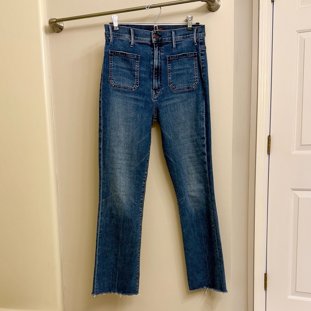 MOTHER Hustler Patch Pocket Ankle Flare Jeans - Picture 5 of 8